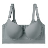 Women's large size thin cup adjustable underwire bra