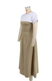 Women short-sleeved Casual summer Maxi Dress