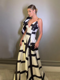 Women Fall Print Sexy Dress