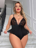 Plus Size Women Black Sexy Lingerie