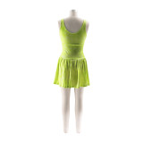 Fashionable Sexy Casual Solid Color Printed Strap Patchwork Puff Dress
