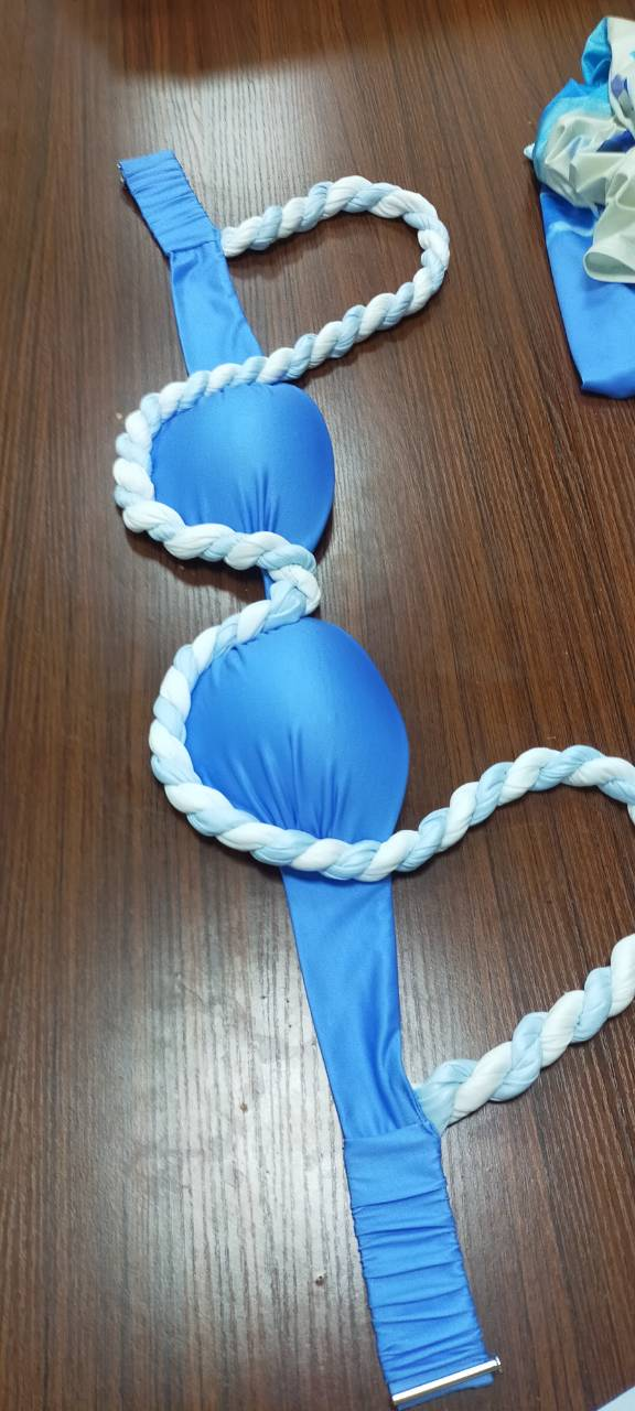 Sexy Strap Bra Top Print Trousers Two-Piece Nightclub Clothes