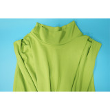 Women's Solid Color Sexy Side Slit Sleeveless Fashion Dress