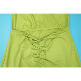 Women's Solid Color Sexy Side Slit Sleeveless Fashion Dress