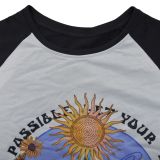 Women printed short-sleeved top and Pants two-piece set