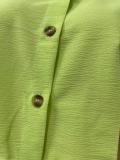 Women turndown collar shirt and nine-point wide-leg pants two-piece set
