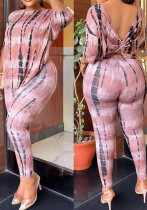 Fall Women Casual Print Top and Shorts Two-piece Set Fall Women Casual Print Top and Shorts Two-piece Set