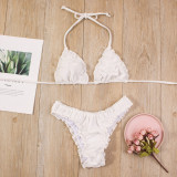 Women Velvet Bikini Solid Sexy Swimsuit Two Pieces
