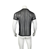 Men See-Through mesh sexy T-shirt