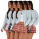 Women plaid mini pants skirt