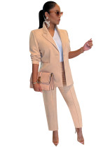 Women Blazer and Pants 2-piece Set Women Blazer and Pants 2-piece Set