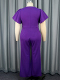 Elegant Irregular Neck Bow Formal Party Jumpsuit