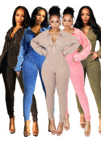 Autumn And Winter Fashion Women's Sexy Deep V Tight Fitting Long Sleeve Jumpsuit Autumn And Winter Fashion Women's Sexy Deep V Tight Fitting Long Sleeve Jumpsuit