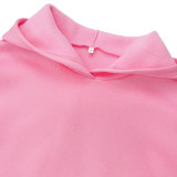 Women long-sleeved Hoodies and shorts two-piece set