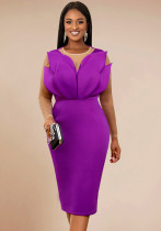 Plus Size fashion see through long sleeve Formal Party Bodycon Dress