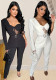 Fashionable women's solid color long sleeve Formal Jumpsuit（customized,MOQ 6pcs/size/color,process time 7-10 days）