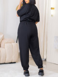 Women Casual Short Sleeve Top and Pants Two-piece Set