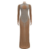 Women Round Neck Beaded dress