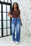 Retro Straight Loose Casual Women's Denim Pants