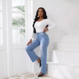 Retro Straight Loose Casual Women's Denim Pants