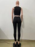 Women's Yoga Clothes Fitness Vest Butt Lift Tight Fitting Pants Sport Two Piece Set