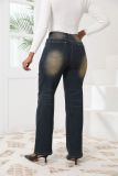 Retro Straight Loose Casual Women's Denim Pants