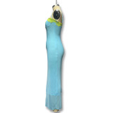 Summer Women Lace Lace Wrap Chest Strap Sexy Dress