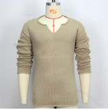 Men's Knitting V-neck Top
