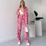Women long-sleeved Top and long pants two-piece set