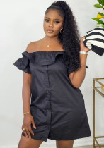 Women's Off Shoulder Short Sleeve Loose Casual Dress Women's Off Shoulder Short Sleeve Loose Casual Dress