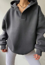 Autumn And Winter Women's Sweatshirts Solid Color Long-Sleeved Hooded Loose Hoodies For Women Autumn And Winter Women's Sweatshirts Solid Color Long-Sleeved Hooded Loose Hoodies For Women