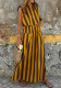 Women Striped Print Sleeveless Dress