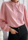Women's Shirt Spring Elegant Solid Color Long Sleeve Button Loose Women's Top