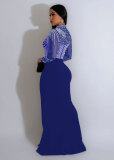 Women Beaded See-Through Bodycon Stretch Slit Dress