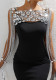 Women summer gem metal chain top