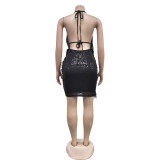 Women sexy sequined suspender dress