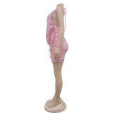 Women sexy sequined suspender dress