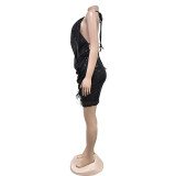 Women sexy sequined suspender dress