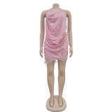 Women sexy sequined suspender dress