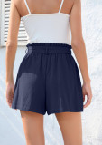 Women's ruffled tie waist summer shorts with pockets