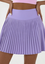 Pleated skirt yoga high waist tennis skirt solid color badminton golf short skirt Pleated skirt yoga high waist tennis skirt solid color badminton golf short skirt