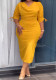 Summer Plus Size Women Strapless Slit Tassel Dress