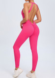 Women Low Back Sports Quick-Drying One-Piece Fitness Yoga Jumpsuit