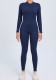 Zipper Long-Sleeved Yoga Jumpsuit Outdoor Wear Fitness Sports Tight Fitting Clothes