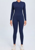 Zipper Long-Sleeved Yoga Jumpsuit Outdoor Wear Fitness Sports Tight Fitting Clothes Zipper Long-Sleeved Yoga Jumpsuit Outdoor Wear Fitness Sports Tight Fitting Clothes