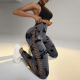 Tie-Dye Quick-Drying Yoga Pants Seamless Elastic Tight Fitting Sports Butt Lift Fitness Leggings