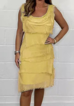 Summer Women's Clothing Casual A-Line Solid Color Dress Summer Women's Clothing Casual A-Line Solid Color Dress