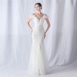 Plus Size Women Formal Party Fishtail Evening Dress
