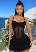 Women sexy lace Halter Neck Backless princess dress Women sexy lace Halter Neck Backless princess dress