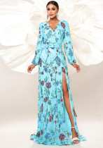 Women Sexy Sequin Long Sleeve V-Neck Formal Party Maxi Evening Dress Women Sexy Sequin Long Sleeve V-Neck Formal Party Maxi Evening Dress